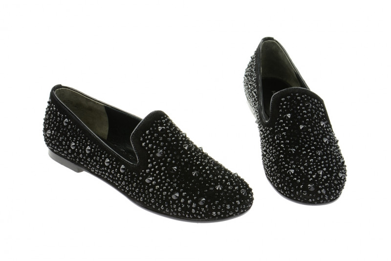 K&S Slipper Bea schwarz Swarovski 14222