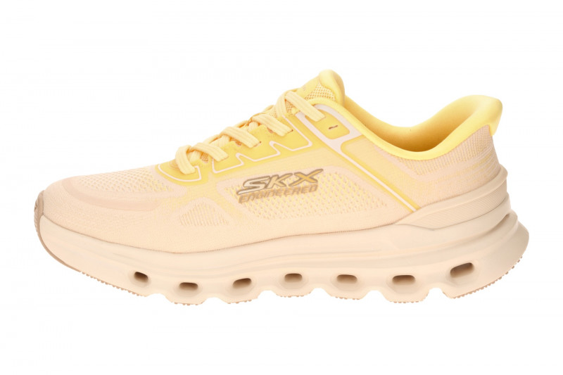 Skechers Go Run Glide Schuhe beige gelb Damen Sport Slip-Ins 129800