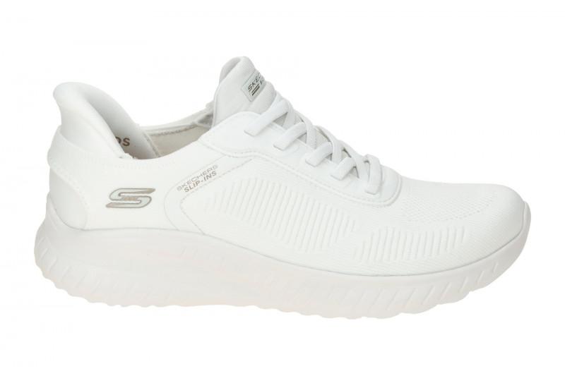 Skechers Bobs Squad Chaos Schuhe weiß SLIP-INS 117497