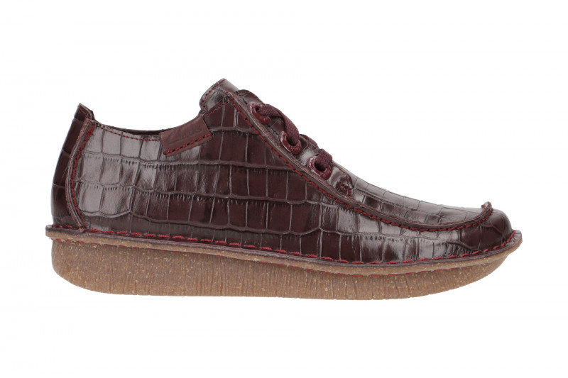 Clarks Funny Dream Schuhe dunkelrot Kroko
