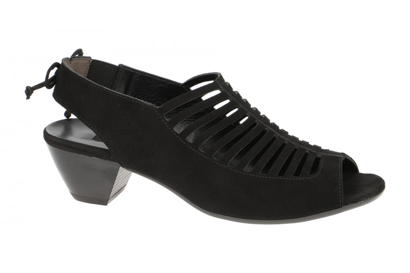 Paul Green Sandaletten schwarz Samt Velour 6589