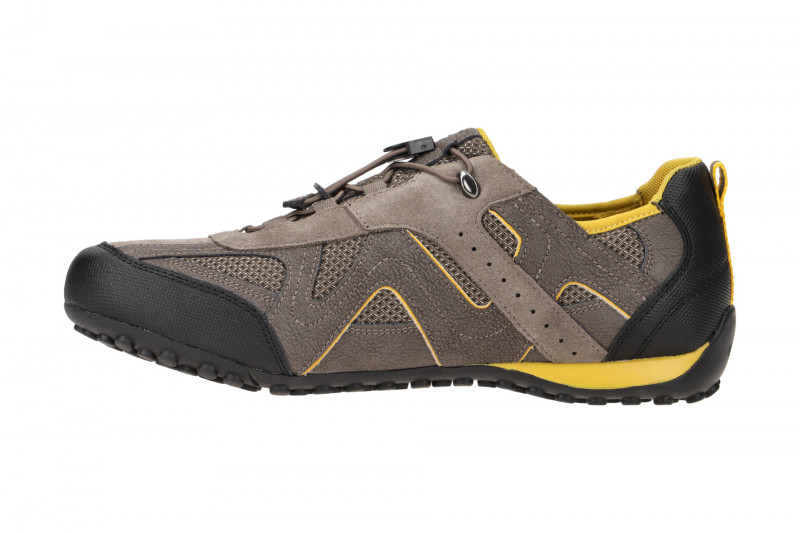 Geox Snake Sneaker Schuhe taupe gelb U2507B