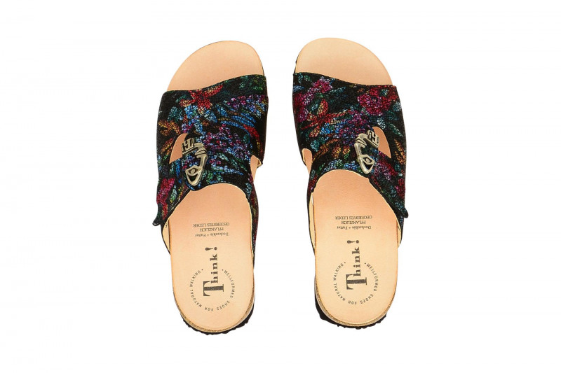 Think Mizzi Pantolette schwarz multi 1-81352-03