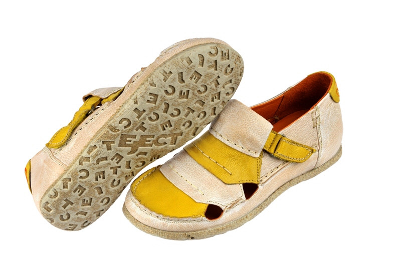 Eject Sony3 E-12091 Slipper weiß / gelb