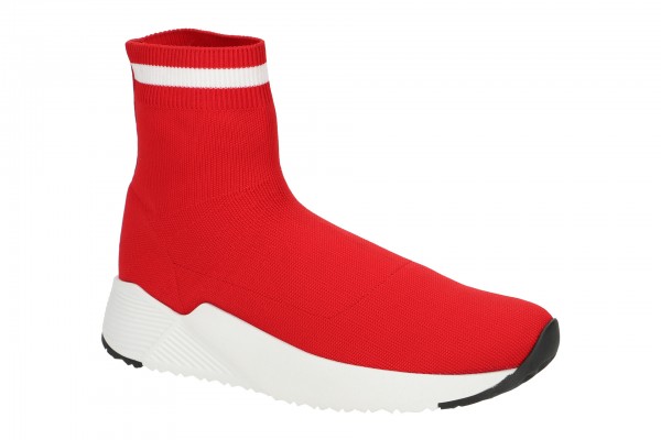 Paul Green Hightop Sneakers rot weiß Sock-Boots