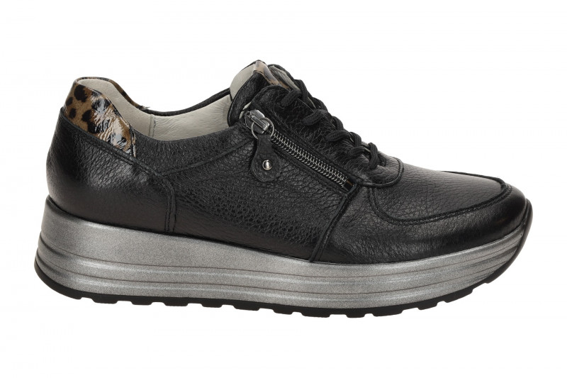 Waldläufer Lana Plateau Schuhe schwarz grau metallic 758009