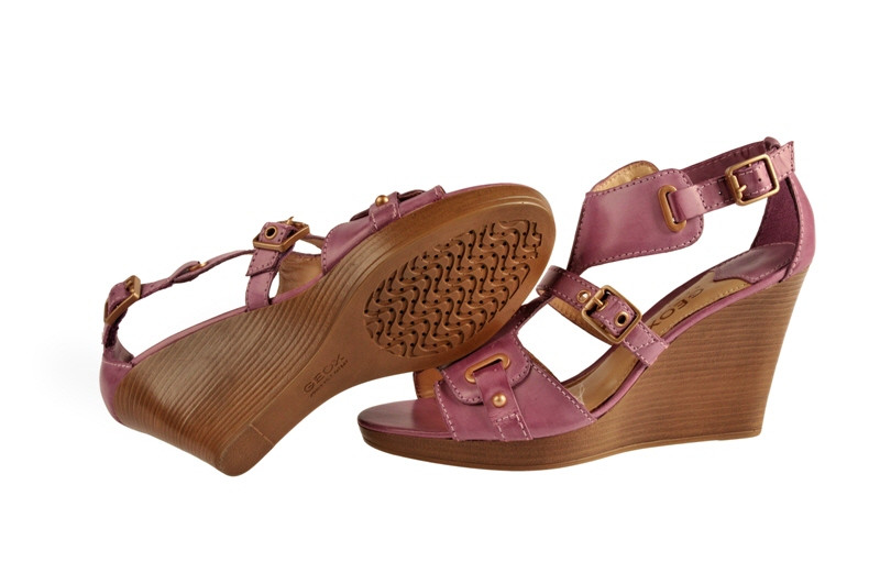 Geox Riccione Keil Sandale lila violett D01T5L