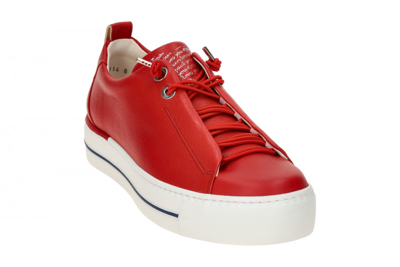 Paul Green Sneaker Plateau Schuhe rot Glattleder 5017