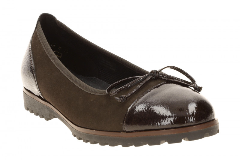 Gabor Ballerina braun mocca Lack Velour 3007