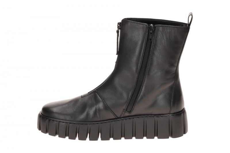 Gabor Plateau Stiefelette schwarz Front Zip 8016.04.001