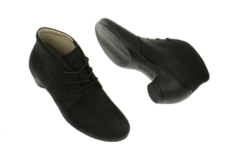 Ecco Sculptured Stiefelette schwarz Nubuck
