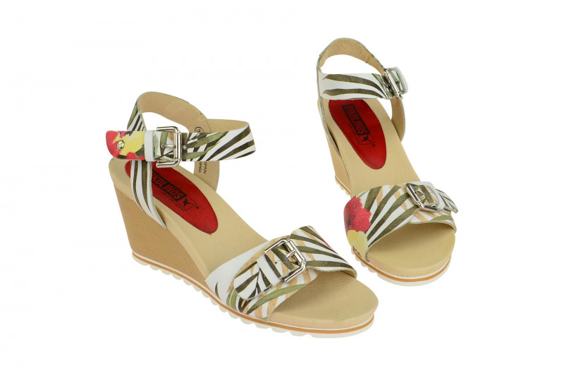 Pikolinos Bali Sandale weiß Blumen W7F-PR0593