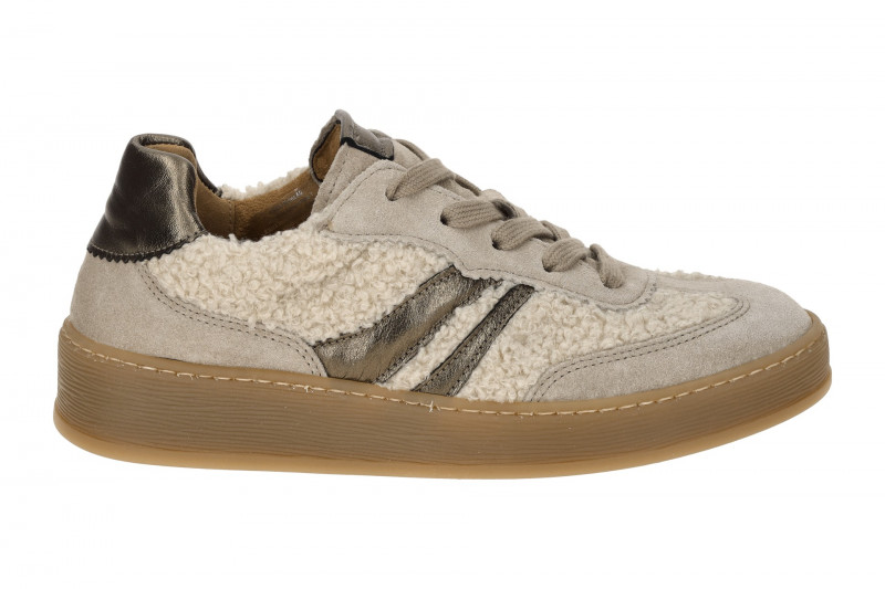 Gabor comfort Sneaker Schuhe grau panna Wolle 76.475.61