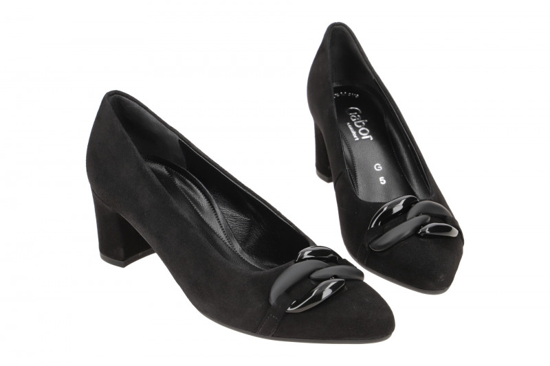 Gabor comfort Pumps schwarz Kette 32.153.47