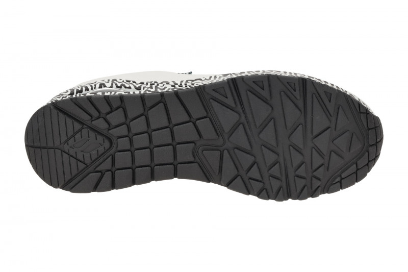 Skechers Uno Schuhe weiß schwarz Tropfen-Print 177959