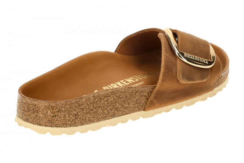 Birkenstock Madrid Big Buckle Pantolette braun gold 1006525