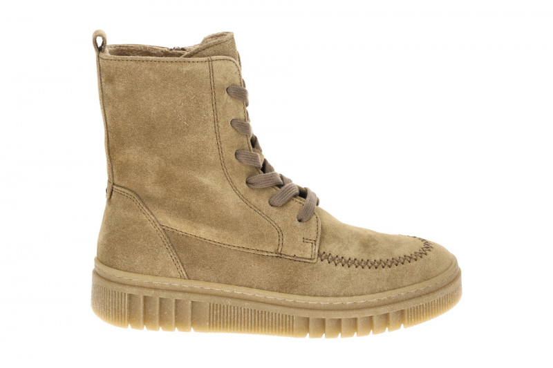 Gabor Stiefel beige Lace Up Boots Velour 8008.04.004