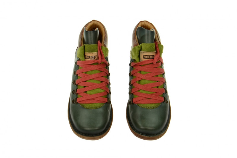 Pikolinos Uruguay Keil Stiefelette grün kombi