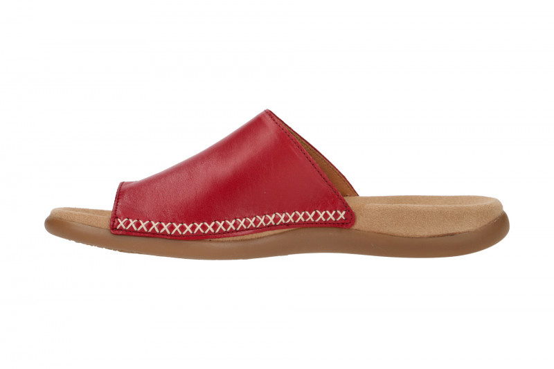 Gabor Pantolette rot Nappa Zehentrenner