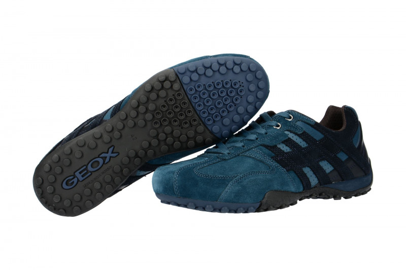 Geox Respira Snake K Herren Sneakers in hellblau dunkelblau mix