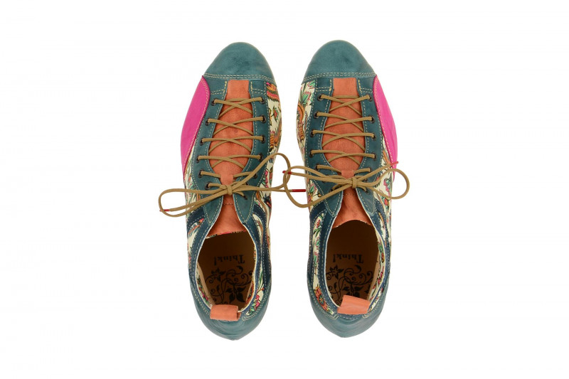 Think Guad Stiefelette blau pink kombi