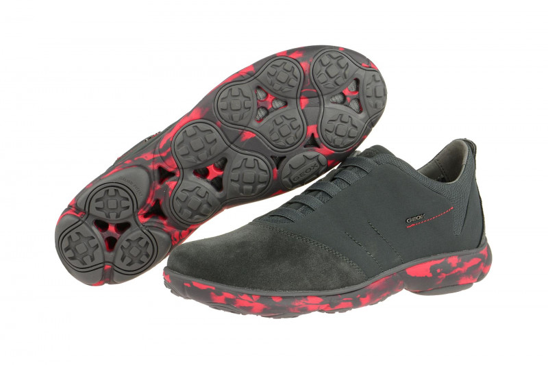 Geox Nebula Schuhe grau rot Flecktarn