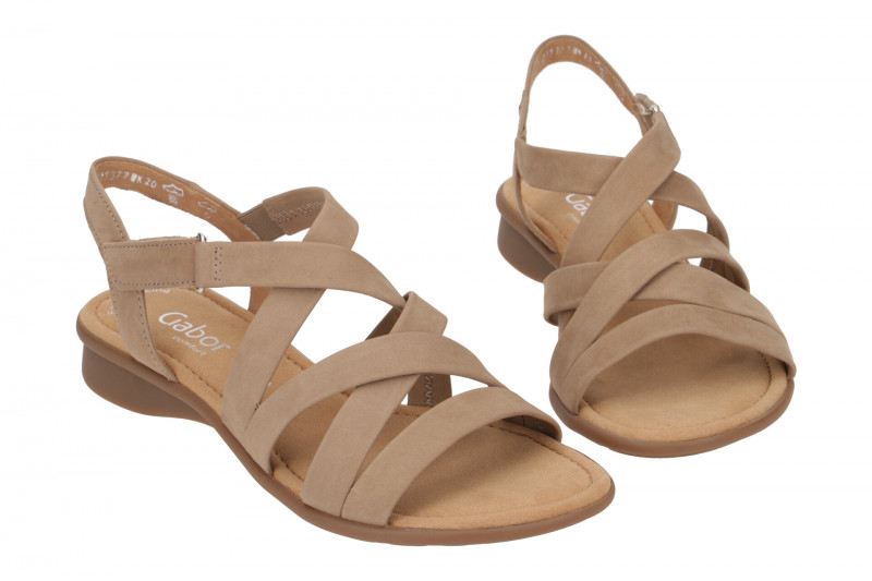 Gabor comfort Sandale grau braun Nubuck 66.066.31