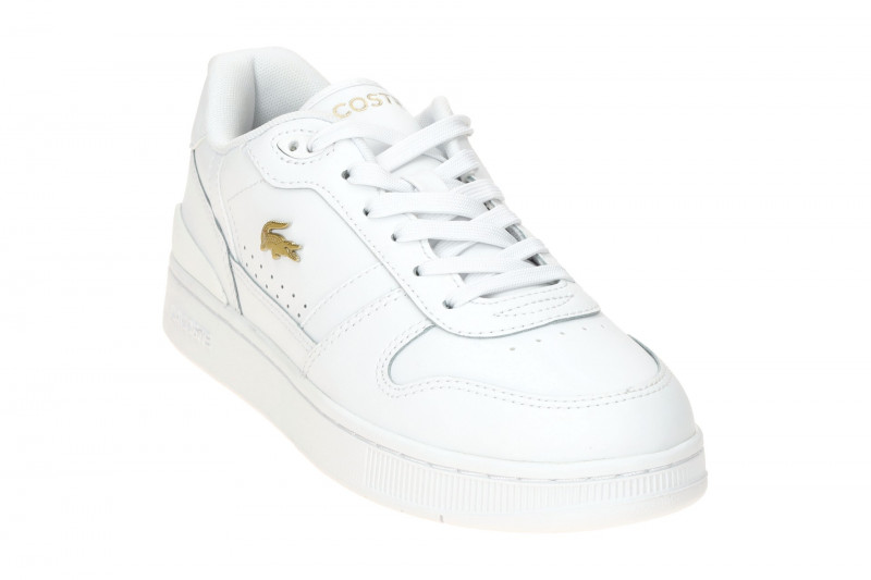 Lacoste T-Clip Set Schuhe Sneakers weiß gold Damen 0038