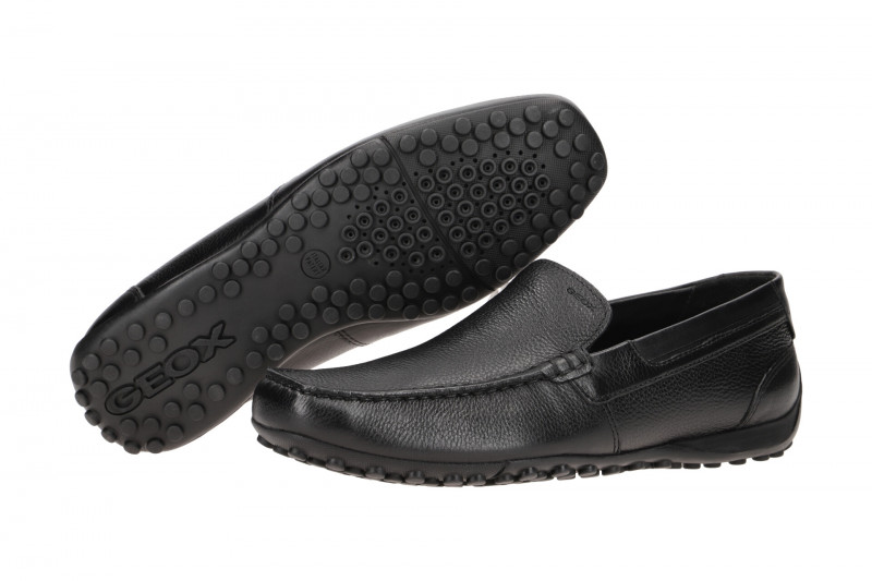 Geox Snake Mokassin Schuhe schwarz U0207B