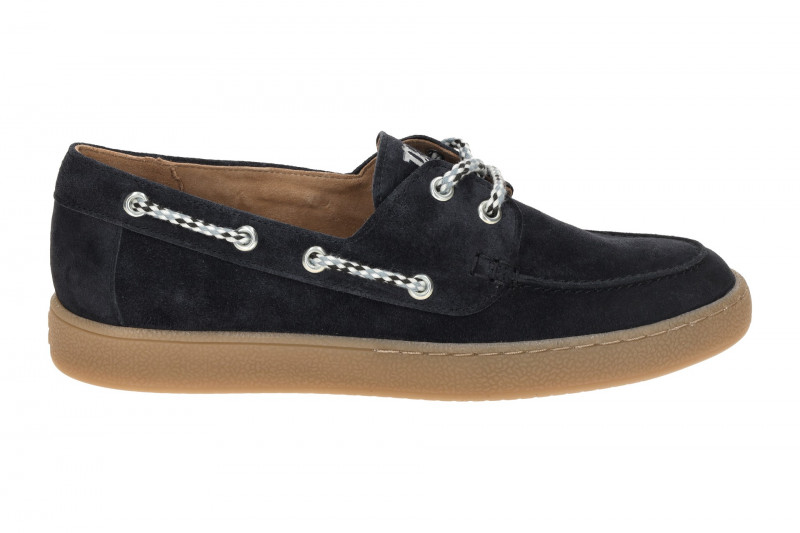 Paul Green Schuhe blau Mokassin im Bootsschuh Stil 1185