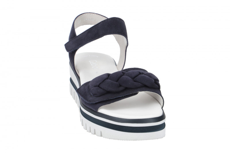 Gabor Plateau Sandale blau Velour 24.625.16