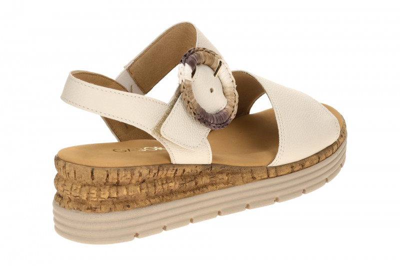 Gabor Keil Sandale creme beige Glattleder 82.706.52