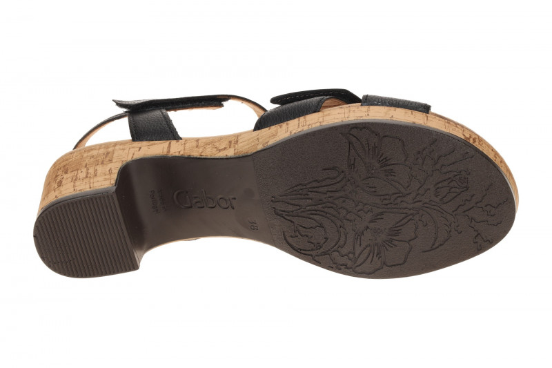 Gabor Plateau Sandalette schwarz Glattleder 82.072.57