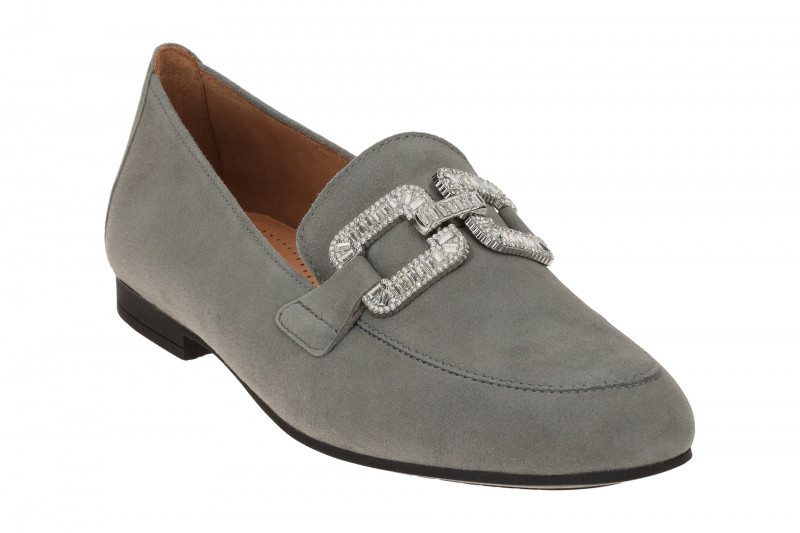 Gabor Schuhe Slipper grau silber 65.210.19
