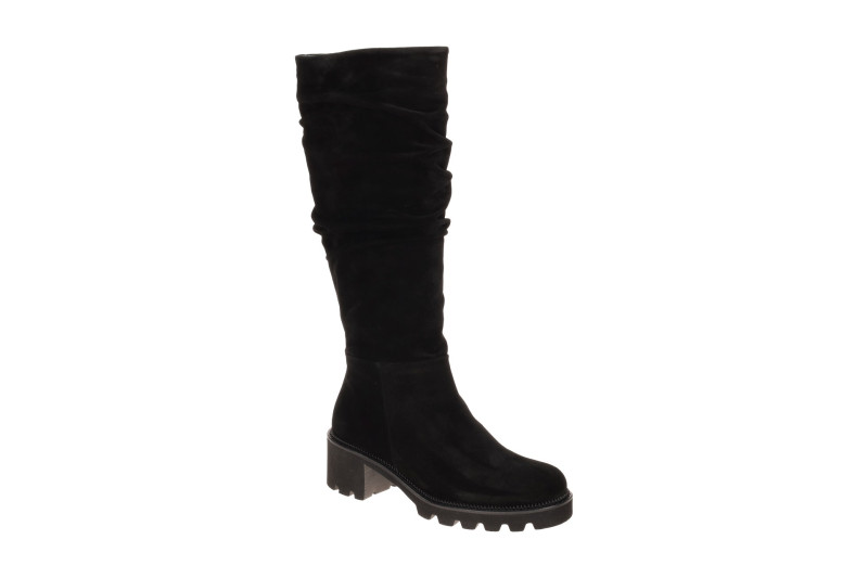 Paul Green Schaftstiefel schwarz gerafft 9987