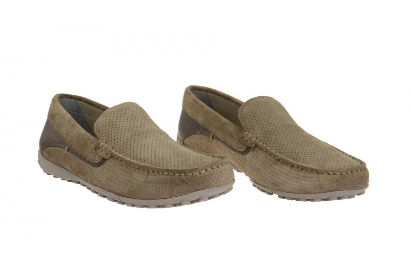 Geox Mokassin Snake Schuhe beige perforiert U7207G