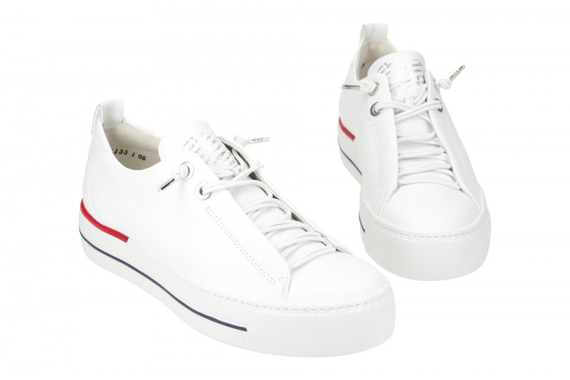 Paul Green Sneaker Plateau Schuhe weiß rot 5017