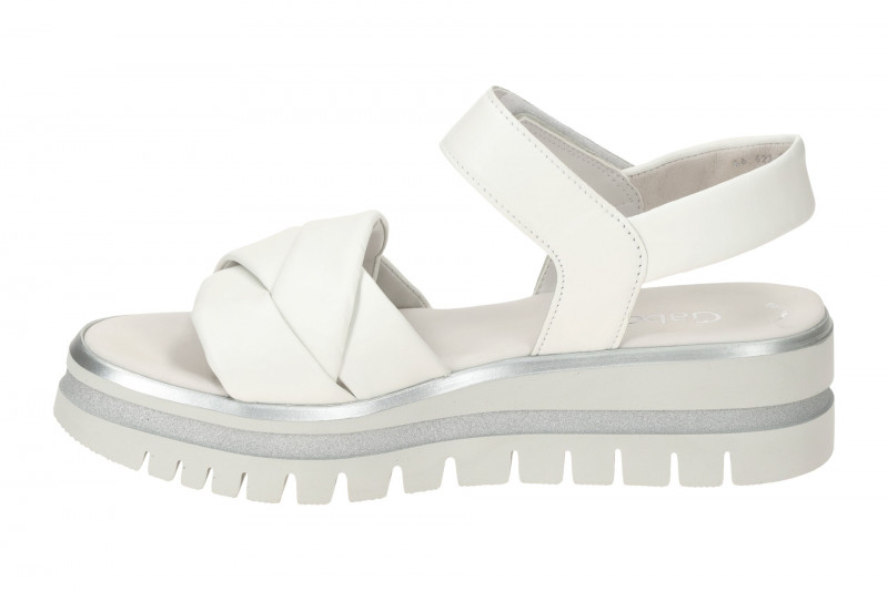 Gabor Plateau Sandalen weiß Nappa 44.622.21
