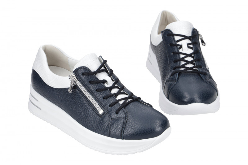 Waldläufer Arianna Plateau Schuhe blau weiß 755006