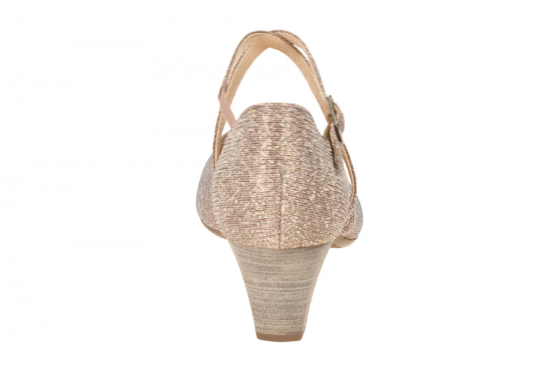 Gabor Riemchen Pumps rosa Glitzer Effekt 01.363.64