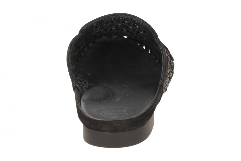 Paul Green Pantoletten Mules schwarz geflochten 6207