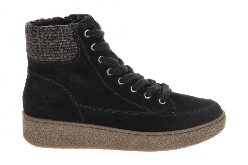 Gabor Stiefelette schwarz Velour H-Weite 72.835.47