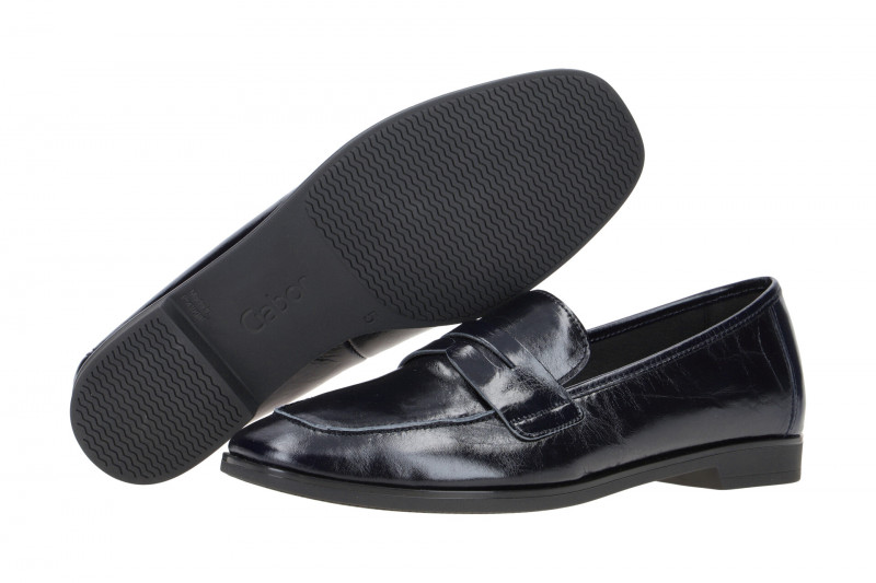 Gabor Schuhe Slipper dunkelblau Glanz Nappa 95.260.26