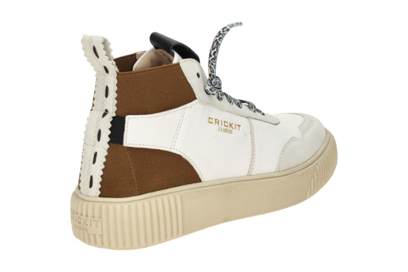 CRICKIT Rebeka Stretch Mid Sneaker weiß braun