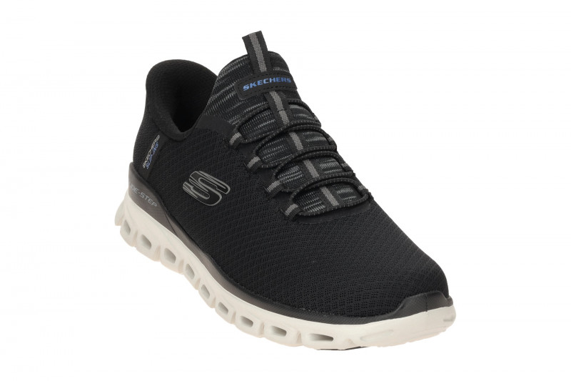 Skechers Glide Step Slipper Schuhe schwarz Herren SLIP-INS 233010