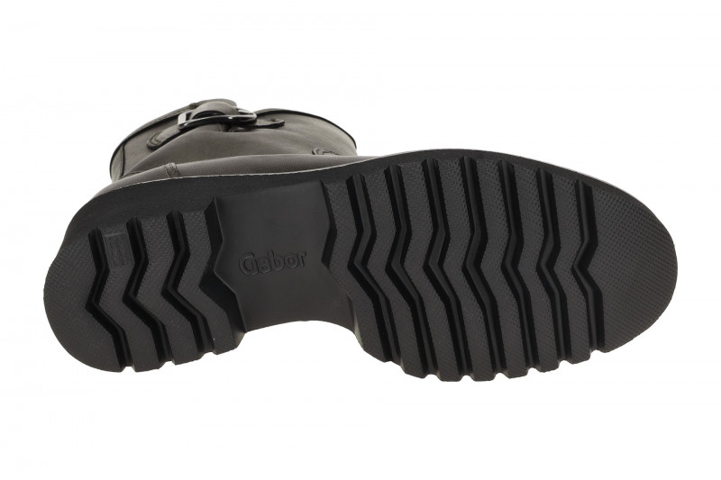 Gabor Comfort Stiefelette grün matt metallic Biker Stil 56.622.84