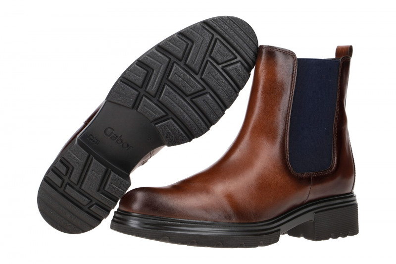 Gabor Stiefelette sattel braun Glattleder 91.610.20