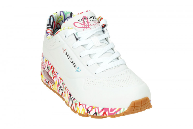 Skechers Uno Schuhe weiß Lovewall 155506