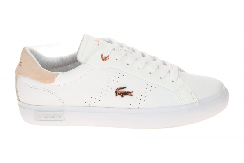Lacoste Powercourt Schuhe Sneakers weiß Kupfer Damen