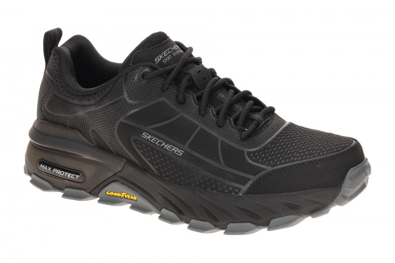 Skechers Max Protect Schuhe schwarz grau Herren Waterproof 237672
